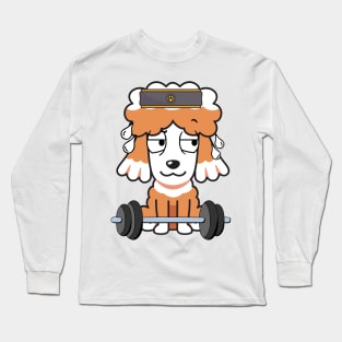 Funny brown dog is exercising Long Sleeve T-Shirt